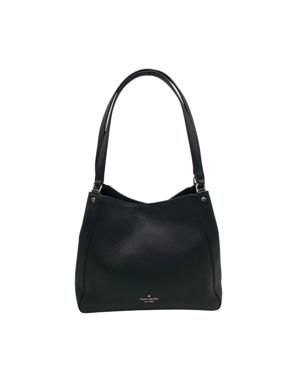 Kate Spade Black Pebbled Leather Triple Compartment Leila Shoulder Bag